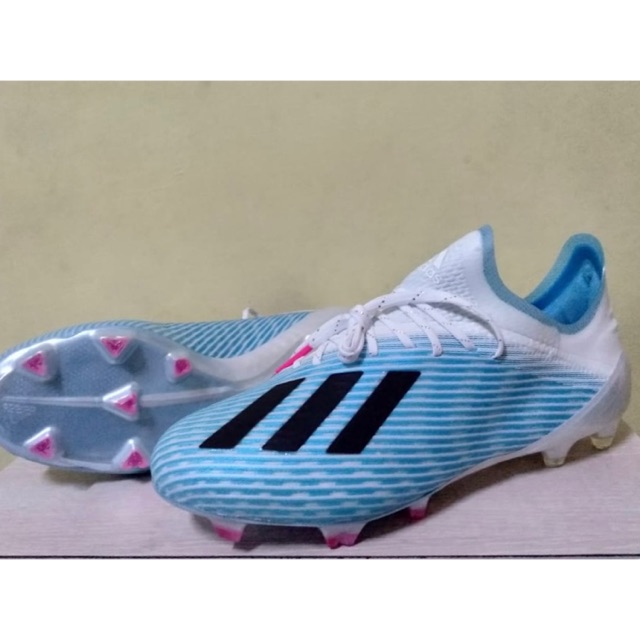 Adidas X 19.1 FG "White Blue Black "