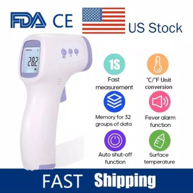 TERMOMETER INFRARED TF-600 TANPA KONTAK MODEL PISTOL UNTUK DAHI / NON CONTACT DIGITAL THERMOMETER