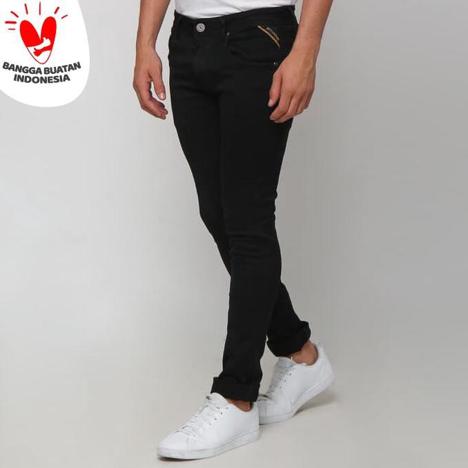 Jeans Boy London Celana Jeans Pria Original - Black Slim Fit - Hitam, 29 Murah
