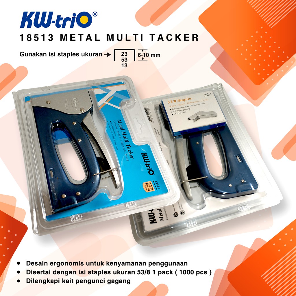 Stapler Tembak Guntacker/ tekker Kw-Trio 85136 / 18513 Tacker, BONUS ISI!6