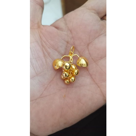 Liontin anggur emas 24k kadar 99.9% emas toba 5gr