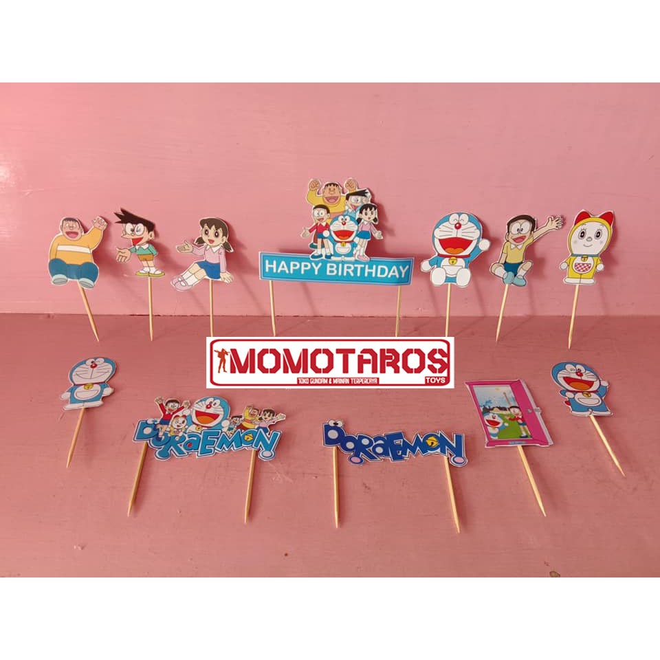 Topper cake doraemon friends set