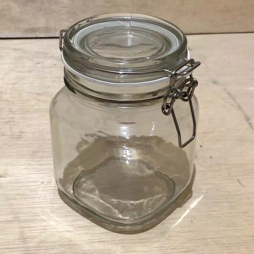Toples Kaca Makanan Kue Jajan Jar Hermetico 1 Liter