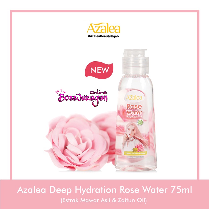 (BOSS) AZALEA Zaitun Oil with Rosehip Oil / Habbatussauda / Deep Hydration Rose Water 75ml 150ml