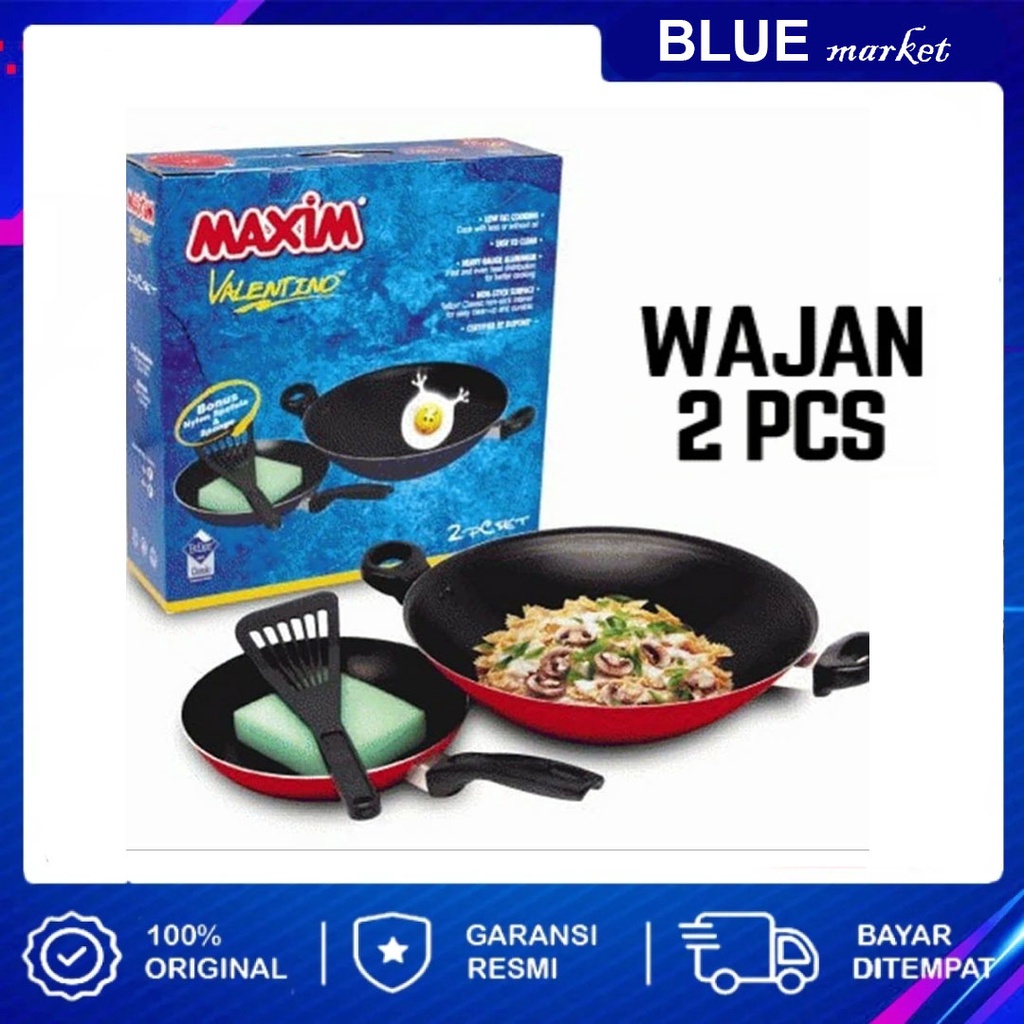 Panci Wajan Teflon Set / Panci Teflon Penggorengan Set 2 Pcs