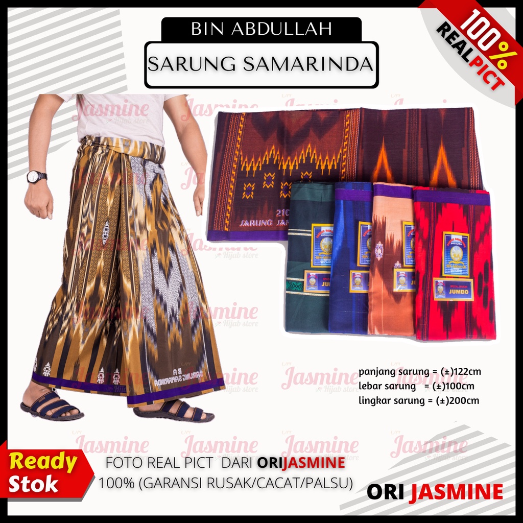 Sarung samarinda BIN ABDULLAH/ sarung samarinda / sarung pria murah / sarung dewasa murah /