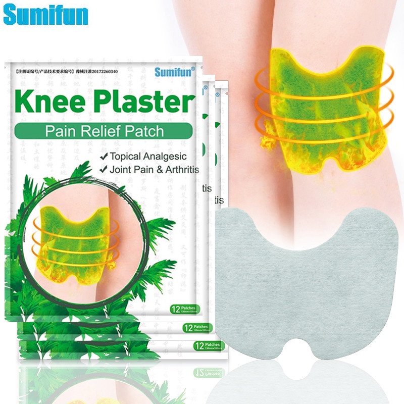 Sumifun Koyo Lutut Koyo Pereda Nyeri Sendi Sakit Bahu Lutut - Miracle Natural Ingredient Knee Patch Herbal Plaster Sticker-12 Pcs