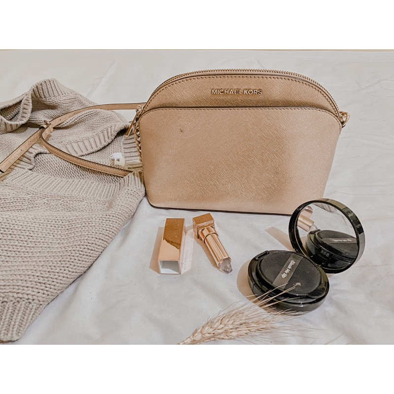 MICHAEL KORS JET SET GOLD CROSSBODY ASLI 100%