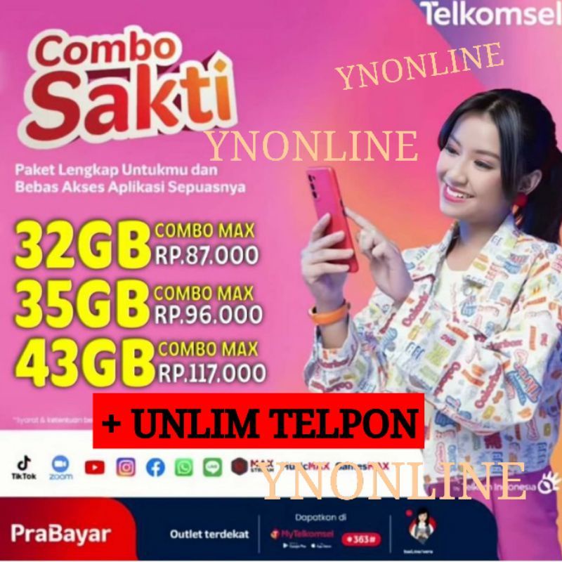 BAHAN AS LOOP KARTU PERDANA SAKTI 43GB 117K/35GB 96K/32GB 87K TELKOMSEL