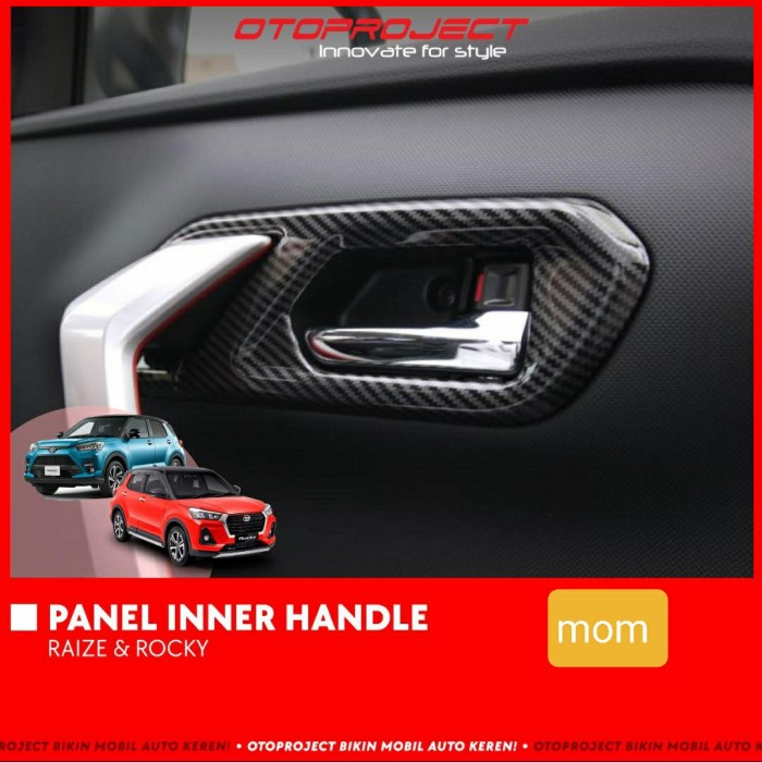 Panel Cover Inner Handle Dalam Otoproject Raize / Rocky - Black Viano