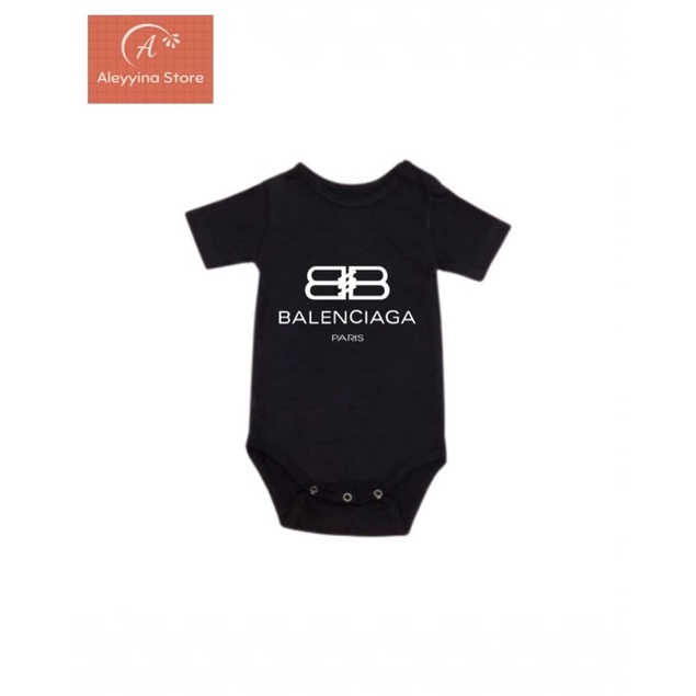 Jumper Bayi Kaos baju baby kids pendek balenciaga paris tulisan usia 0 1 3 4 5 6 7 8 9 10 11 12 bula