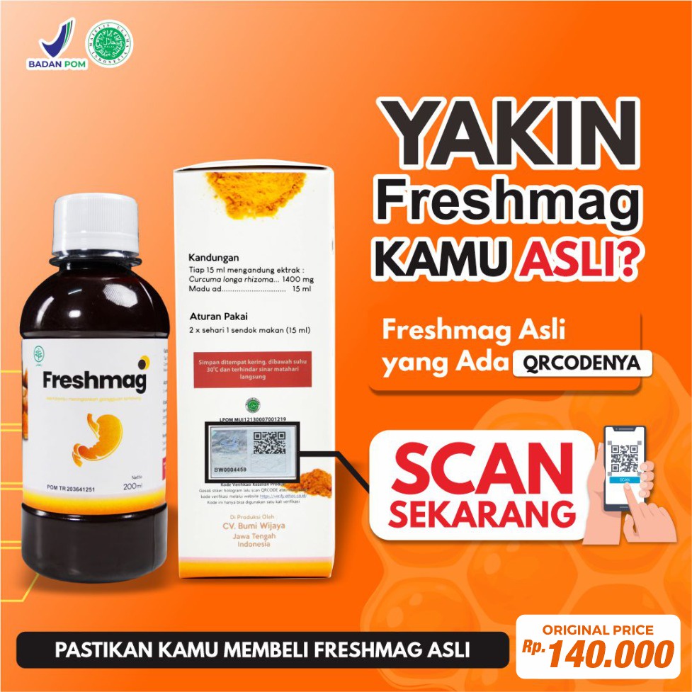 Freshmag Paket 2 Botol - Freshmag Madu Asam Lambung &amp; Maag Gerd Atasi Sakit Infeksi Lambung