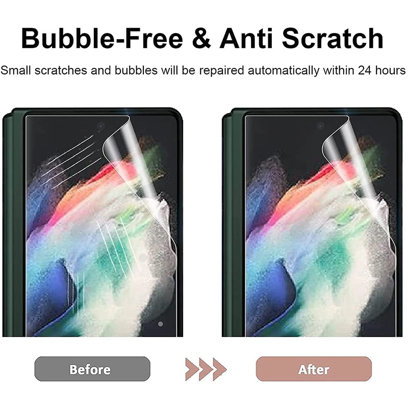 (2 Pcs) Pelindung Layar Anti Spy Bahan Tpu Untuk Samsung Galaxy Z Fold 3 (Samsung Galaxy Z Fold 3) /Hot Sale