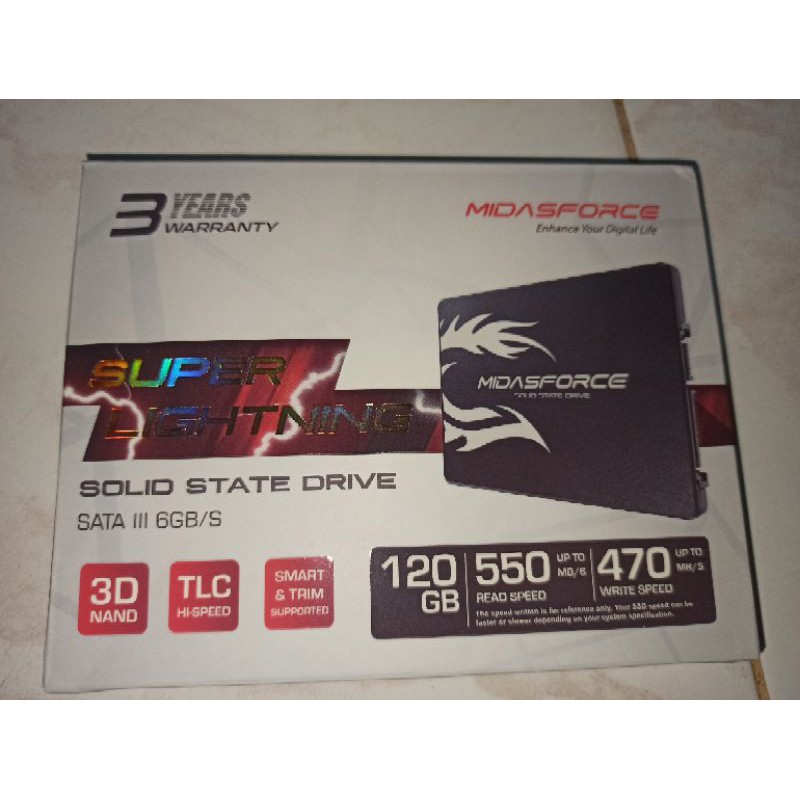 Ssd 120gb midasforce lighting sata III 6gb/s