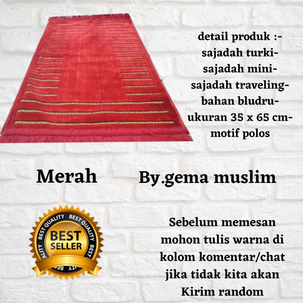 Sajadah turki muka polos