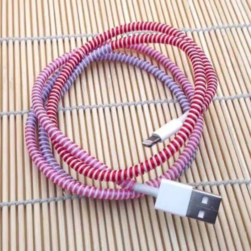 Pelindung Kabel SPIRAL Pengaman Pelilit Kabel Charger 1/2/3 Warna / Cord Protector Cable