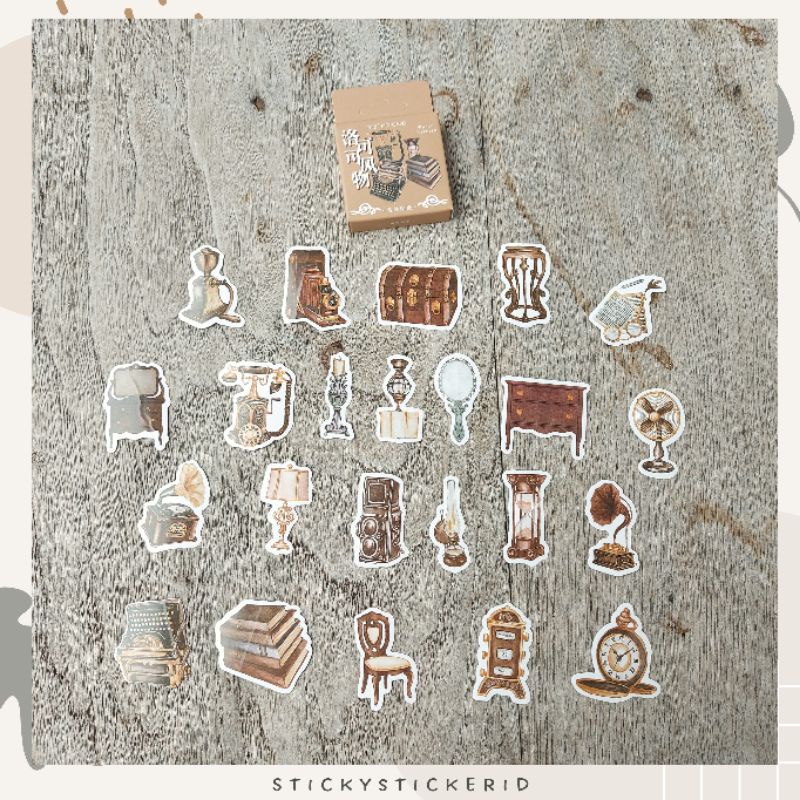 

46pcs Retro Vintage Mini Sticker Deco Pack