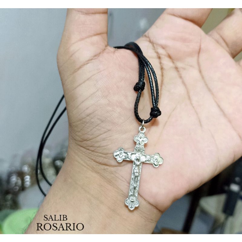 Kalung Salib Rosario Nikel 07 / Kalung Salib / Kalung Tali