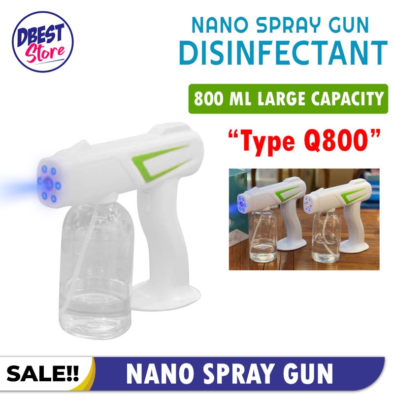 DBEST - COD - 800ML NANO GUN SPRAY DESINFEKTAN /FOGGING MACHINE WIRELESS DISINFECTION BLUE LIGHT