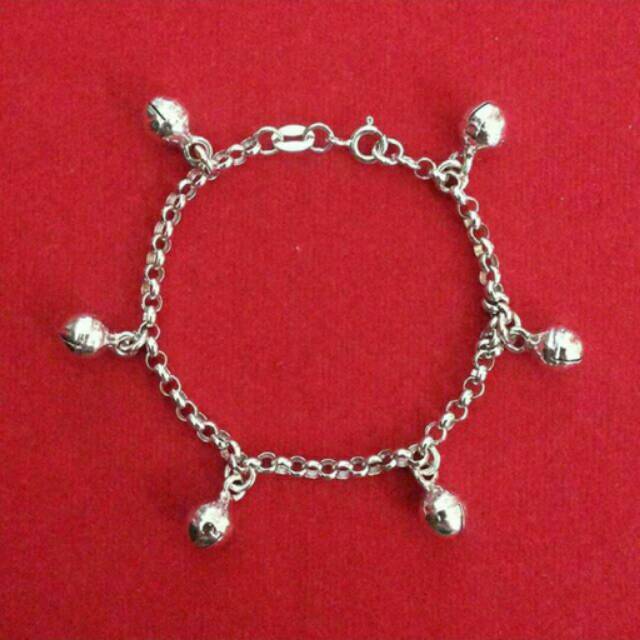 GELANG TANGAN / KAKI ANAK BAYI BALITA PERAK SILVER 925 LAPIS EMAS PUTIH ASLI ORIGINAL