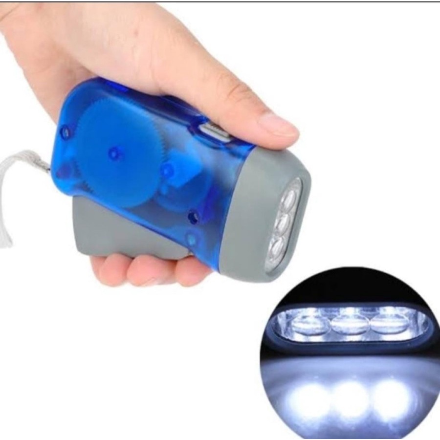 Senter Pompa Hand Pressing Flashlight led