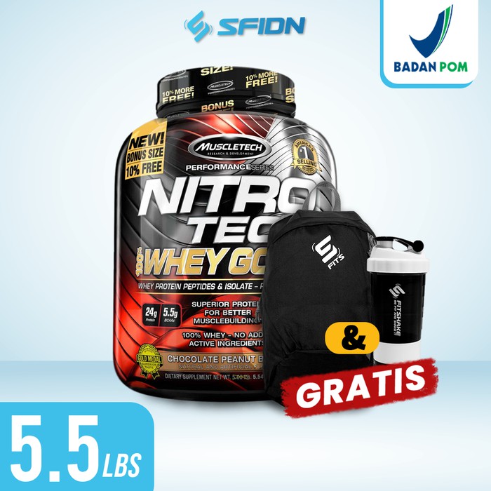 Muscletech Nitrotech 5.5 LBS Whey Gold Nitro Tech 5.5 Lbs whey protein