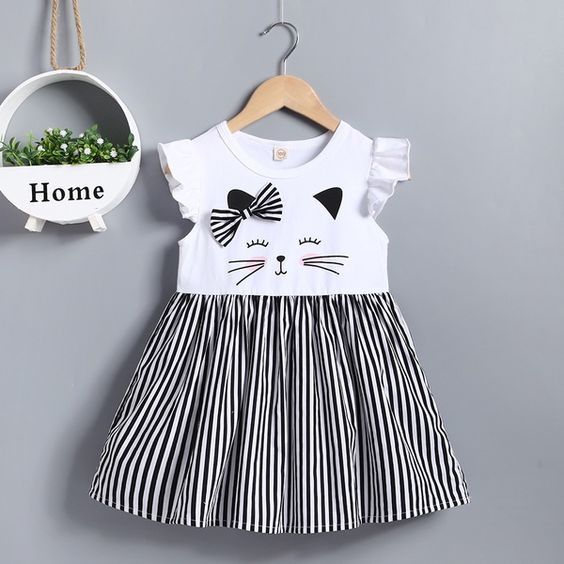 VISION ONLINEDRESS CATTY /DRESS KUCING / CASUAL / HELLO KITTY / DRESS MURAH /DRESS ANAK  1 2 3 TAHUN /COD