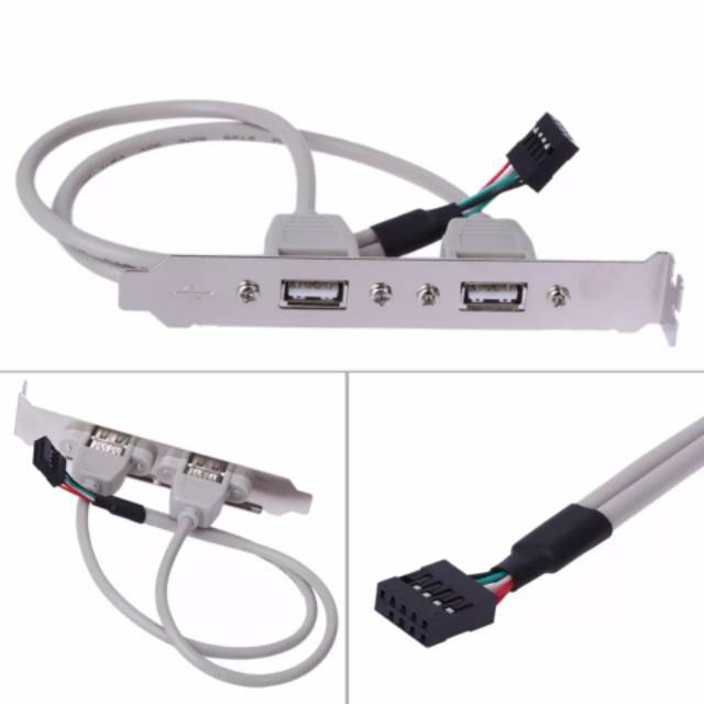 MOTHERBOARD INTERNAL 9PIN TO DUAL PORT USB 2.0 A FEMALE