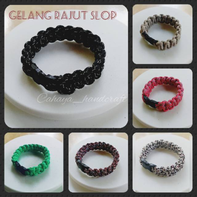 Gelang Rajut Slop Tali Prusik Ukuran Custom