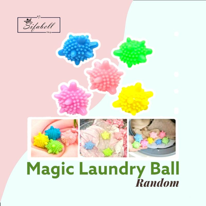 Magic Laundry Ball Bola Karet Mesin Cuci Alat Pembersih Baju Anti Kusut Cleaner