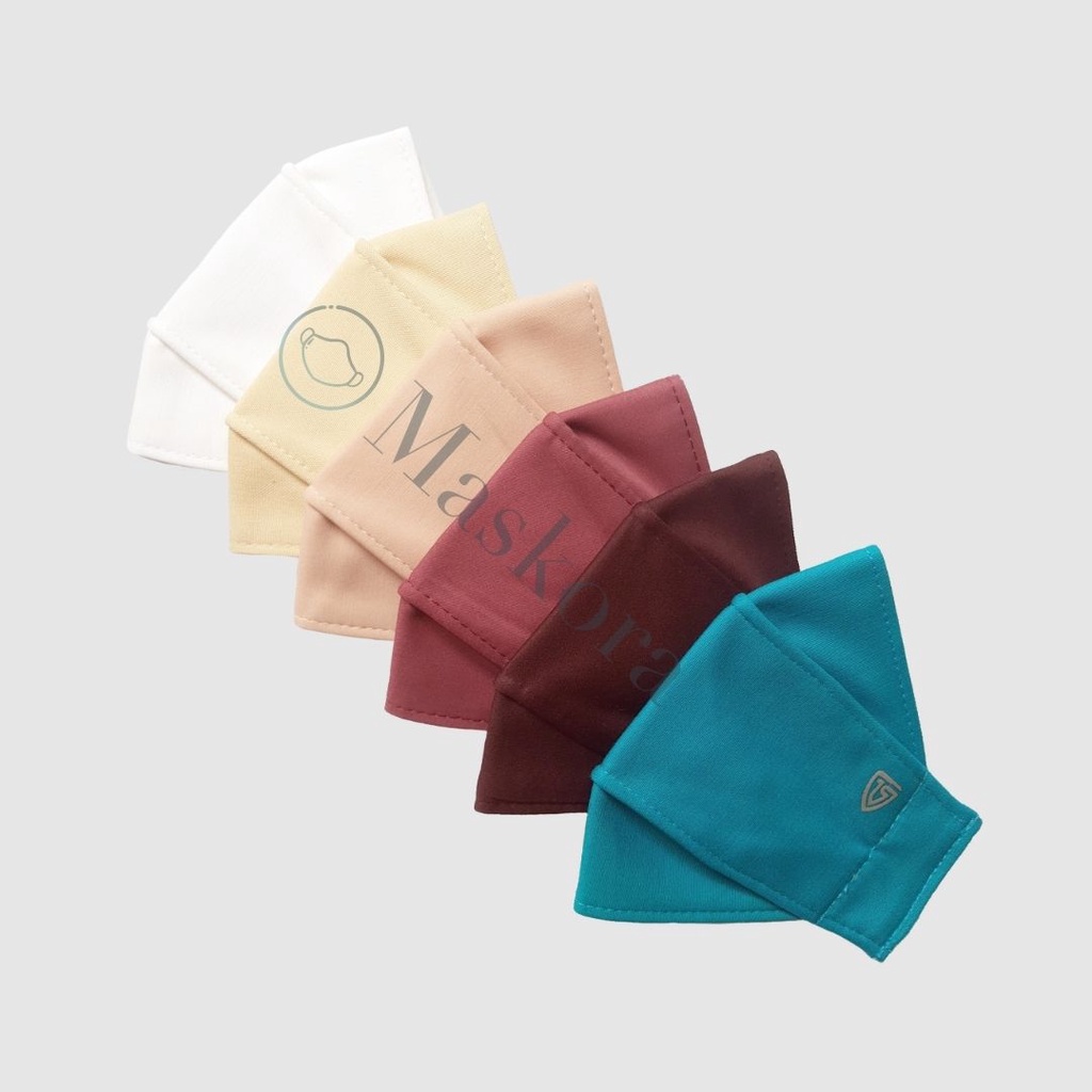 MASKORA | Masker Kain Non Medis EVO 3D ANAK 3 PLY (Lapis) Earloop Polos