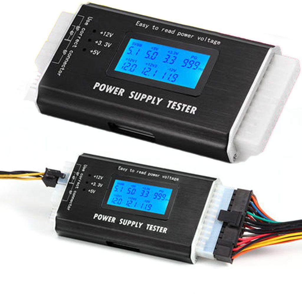 Rebuy Power Supply Tester Portable Diagnostik Komputer Untuk PSU ATX SATA HDD Quick Check Diagnostic Tester Tools