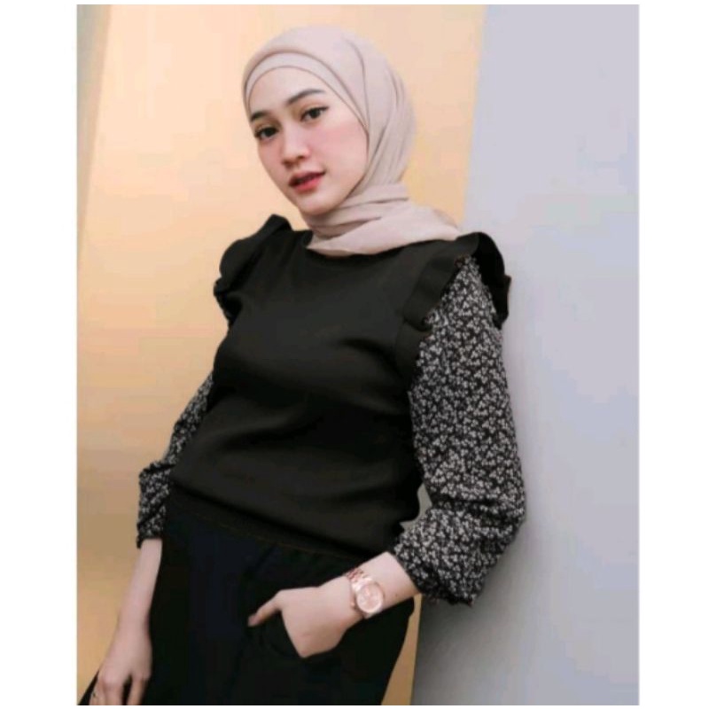 ATASAN BLOUSE ENVY KNIT IMPORT