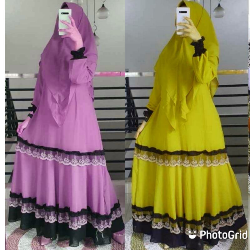 gamis syari wanita muslim andini andini maxi dres jumbo busui  (non hijab)