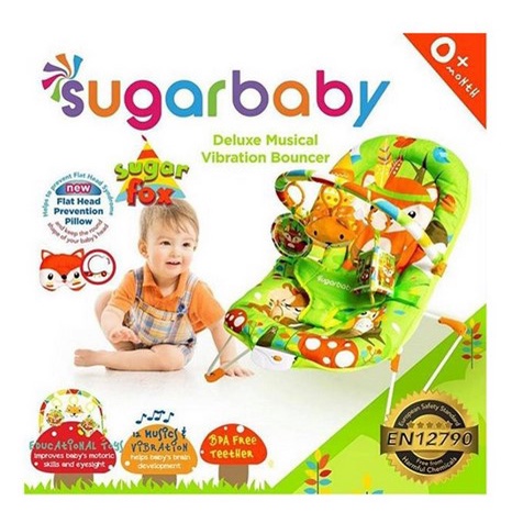 Sugar Baby Bouncer Deluxe Musical Vibration 1 Recline / Dudukan Bayi Sugarbaby