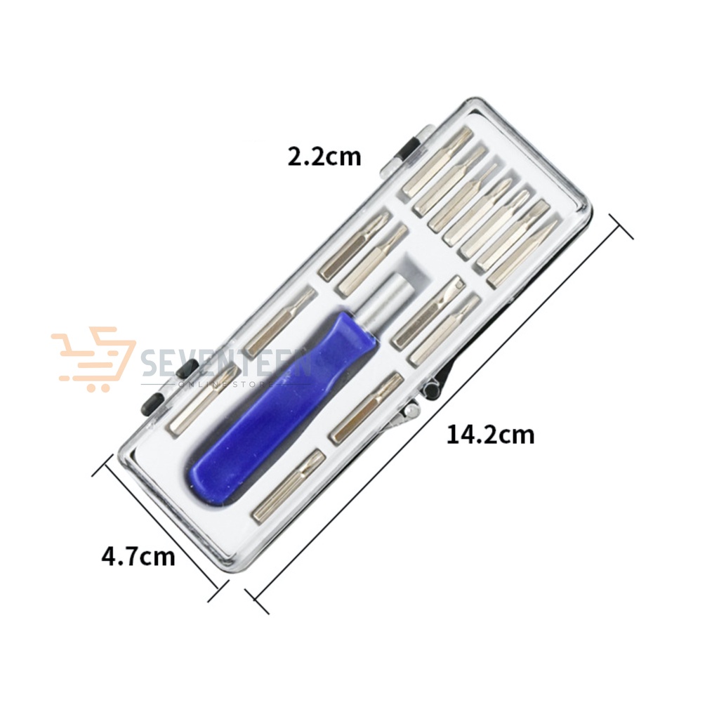 SEVENTEEN OBENG SET 16PCS UNIVERSAL OBENG SET MINI ELEKTRONIK OBENG TUKANG MULTIFUNGSI OBENG ANDROID PC