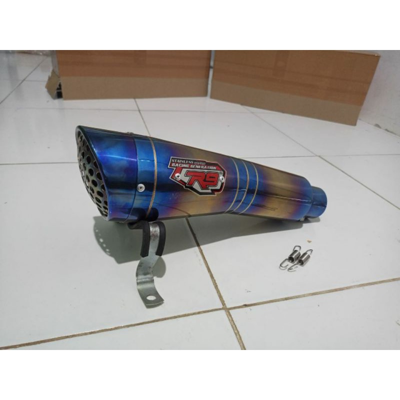 knalpot r9 h2 pelangi slincer only spesial promo Murah untuk yamaha honda suzuki kawasaki r15 r25 vi