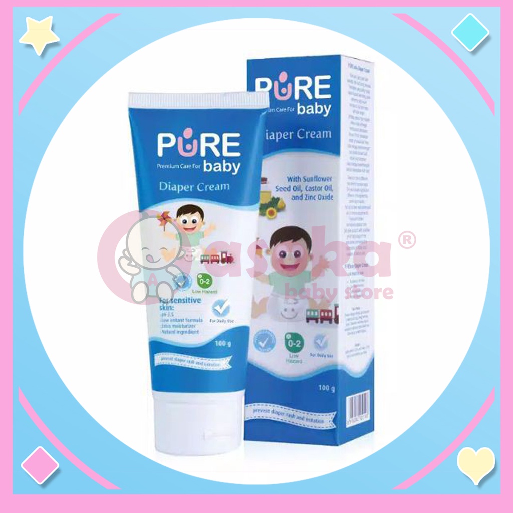 Pure Baby Diaper Cream 100gr - Krim Pelindung Ruam Popok ASOKA