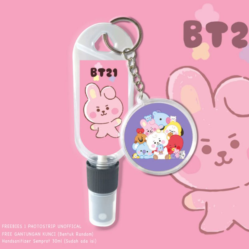 HAND SANITIZER BT21 LUCU/SPRAY 30ML FREE GANCI+ISI HS