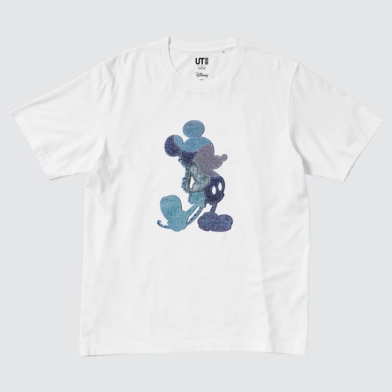 UNIQLO - UT Mickey Stands Lengan Pendek, White