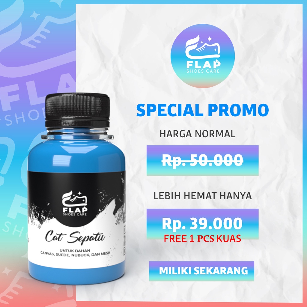 Cat Sepatu Kanvas Hitam Putih Permanen Anti Luntur Cat Kain Canvas Permanen Cat Perawatan Sepatu Suede Permanen FLAP Spotless Shoe Shoes Cleaner Care Pembersih Parfum Sepatu CS1