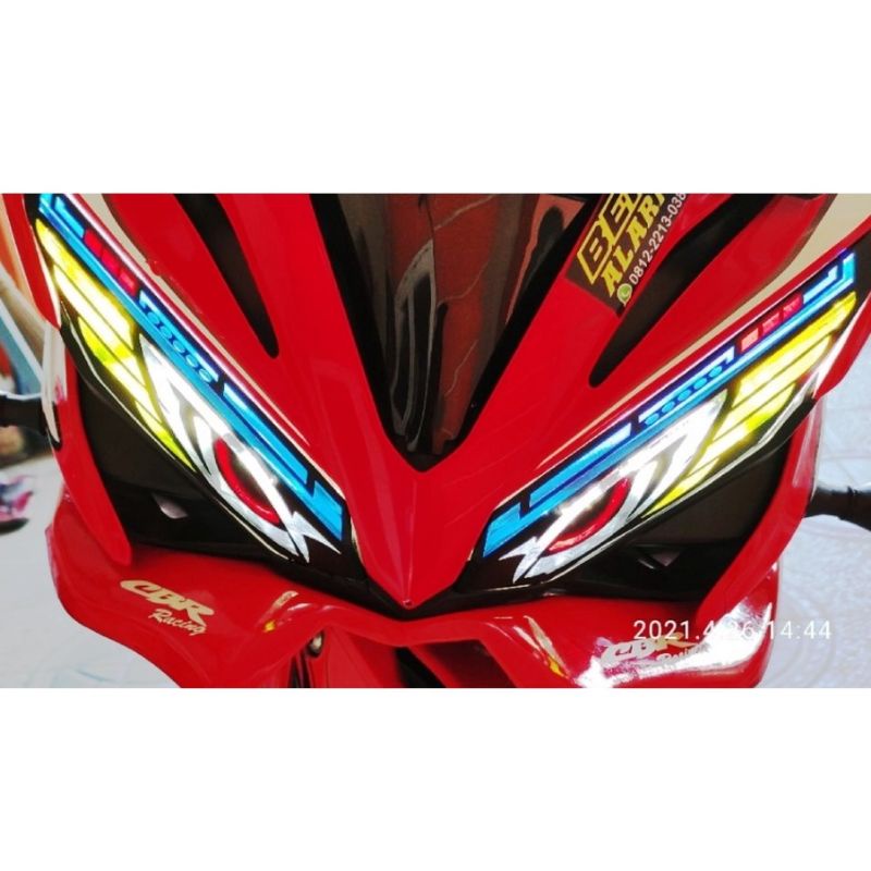 STIKER MATA LAMPU CBR 150 new FACELIFT MURAH mata dan alis