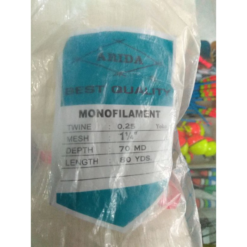 Jaring ikan Arida 0,25 70/80 ; Bahan Jala Arida 0,25 70/80 ; Jaring Senar Arida ; Jaring Pukat Ikan 