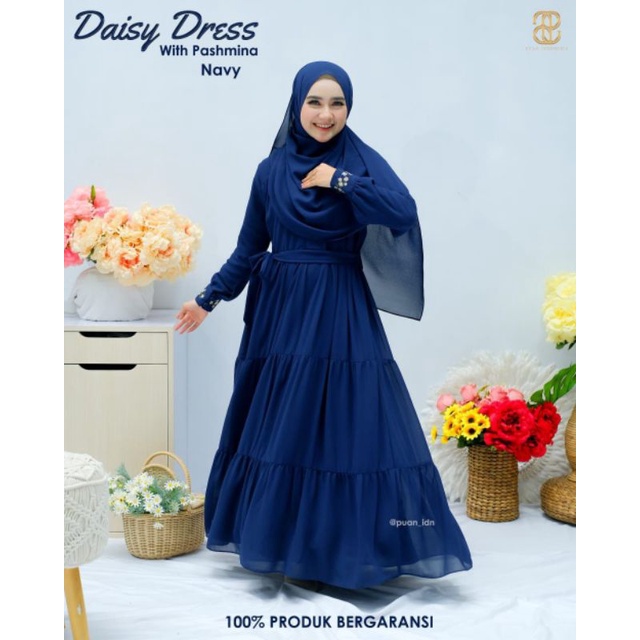 DAISY DRESS Gamis premium brand ori PUAN (GRATIS ONGKIR)