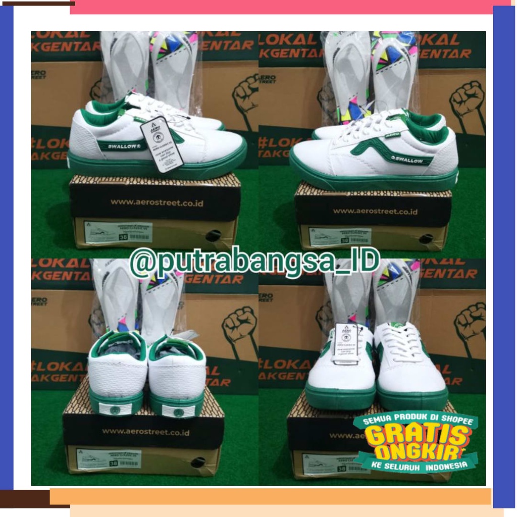 Sporty SPort flash putih cream krim kream begie liliac / Aerostreet x Swallow Series Original - Sepa