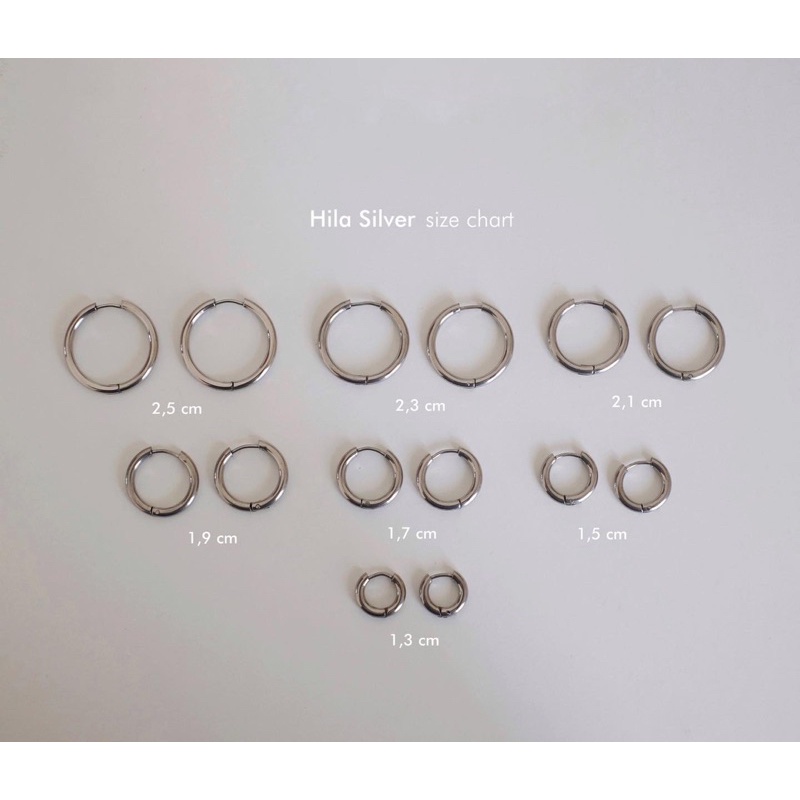 Ark.co - HILA hoops earrings basic &amp; baguette anting lingkaran maxi huggies minimalis