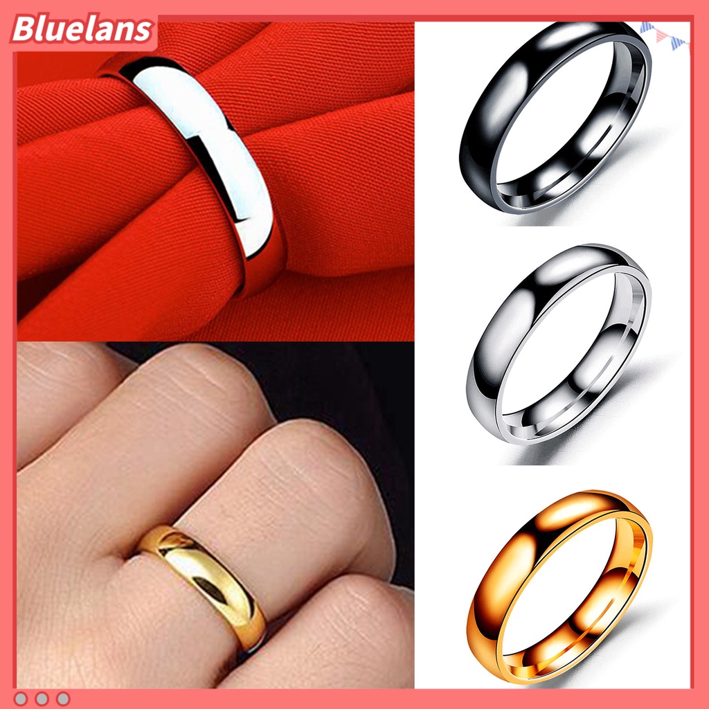 Bluelans Cincin Tunangan Desain Tipis Untuk Pasangan