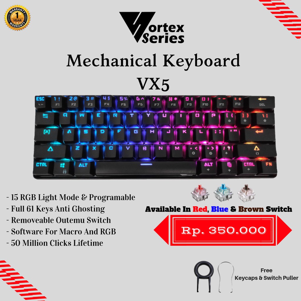 VortexSeries Mechanical Keyboard VX5 New Shopee Indonesia VortexSeries Mechanical Keyboard VX5 New Shopee Indonesia