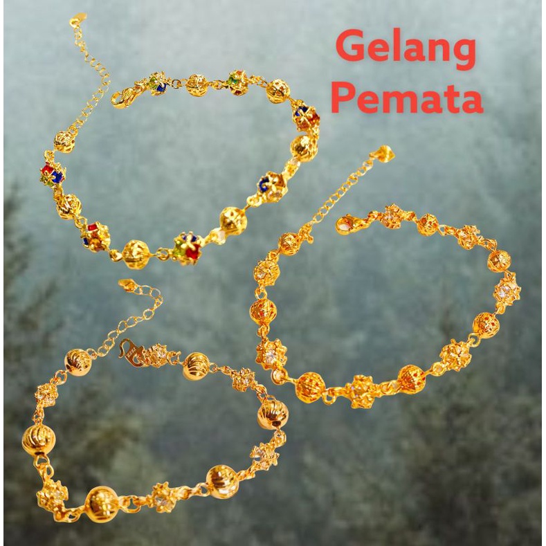 gelang tangan wanita //gelang lapis emas //perhiasan