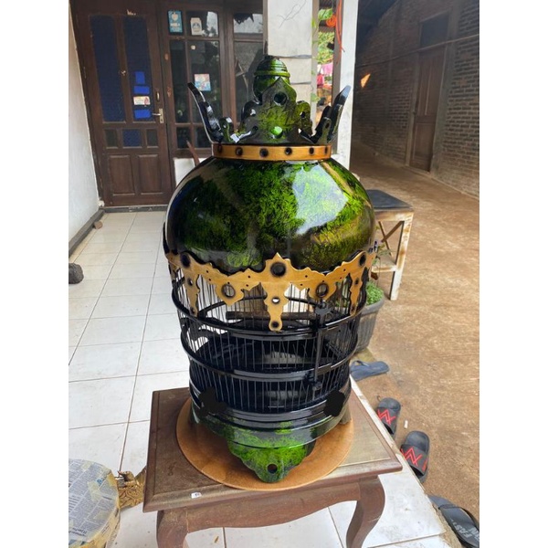 kandang burung perkutut sangkar burung mahkota kayu jati